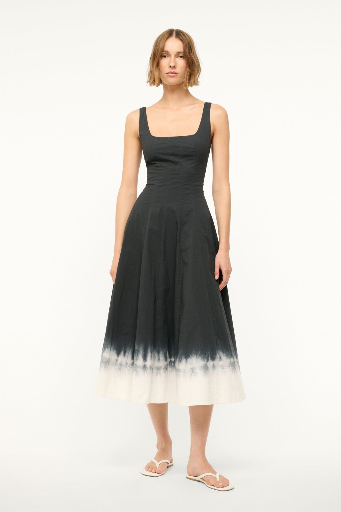 Image WELLS DRESS | ONYX TIE DYE 1 of 5 and Clicking this image will trigger a zoom pop-up