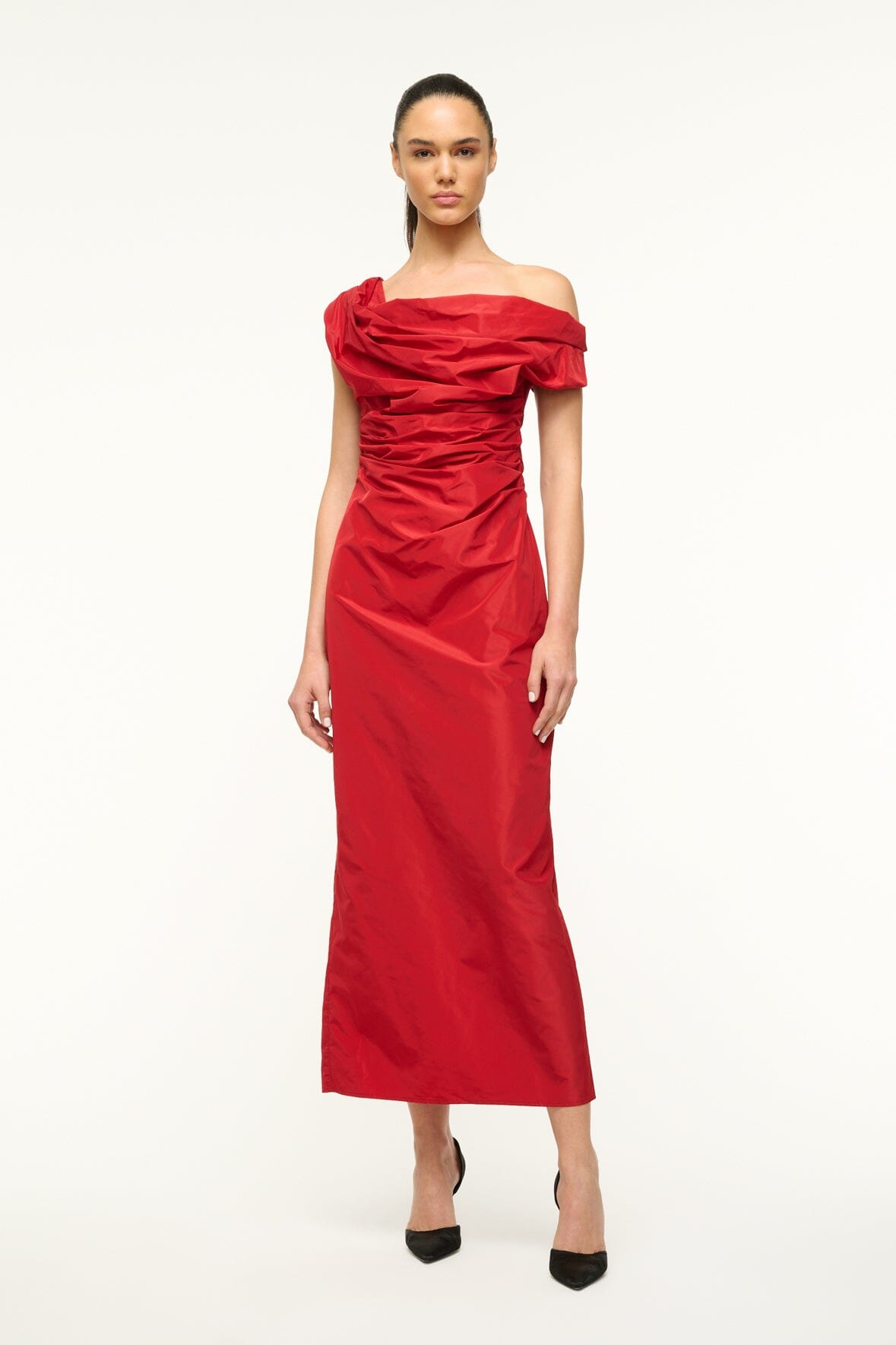 Image ANDREA DRESS | ROUGE 3 of 7 and Clicking this image will trigger a zoom pop-up