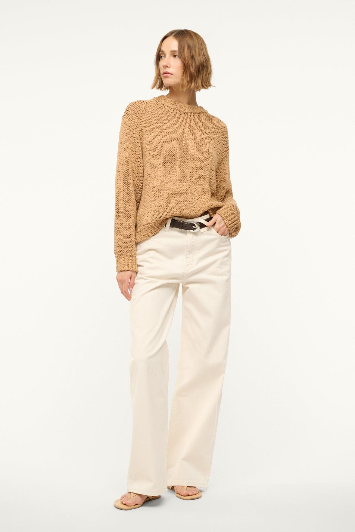 Image CALA SWEATER | CAMEL 5 of 6 and Clicking this image will trigger a zoom pop-up