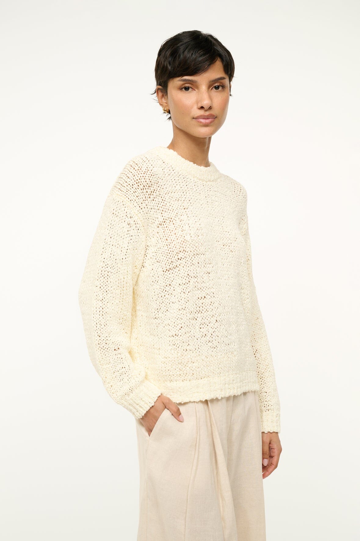 ワンピース STAUD Woman Dress Ivory R25R2137VJ IVY IVORY – STAUD