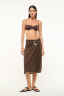 Image CHIARA COVERUP SKIRT | DARK CHOCOLATE 1 of 5