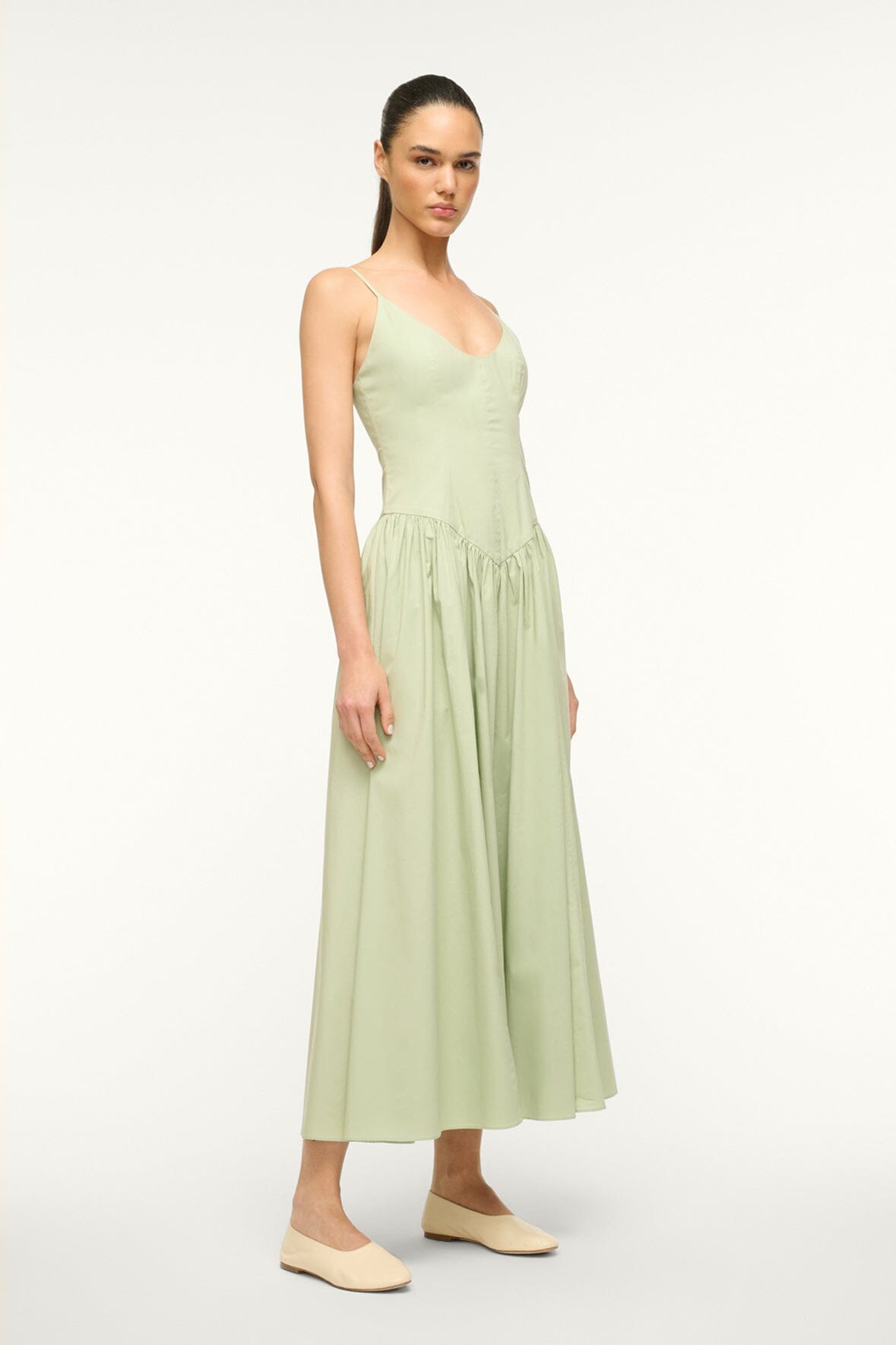 Image DENA DRESS | PALE JADE 2 of 5 and Clicking this image will trigger a zoom pop-up