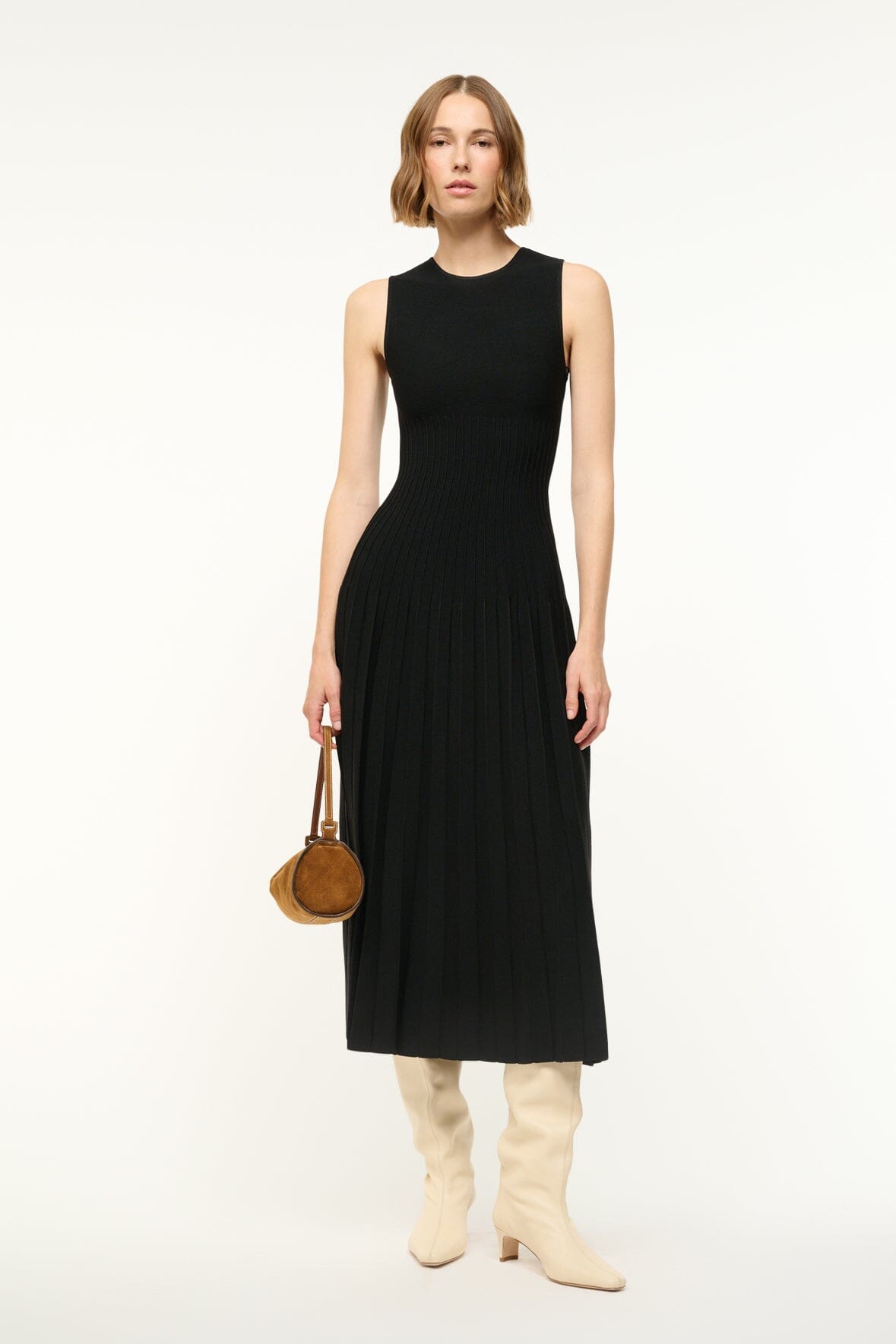 Image ELYSE DRESS | BLACK 1 of 5 and Clicking this image will trigger a zoom pop-up