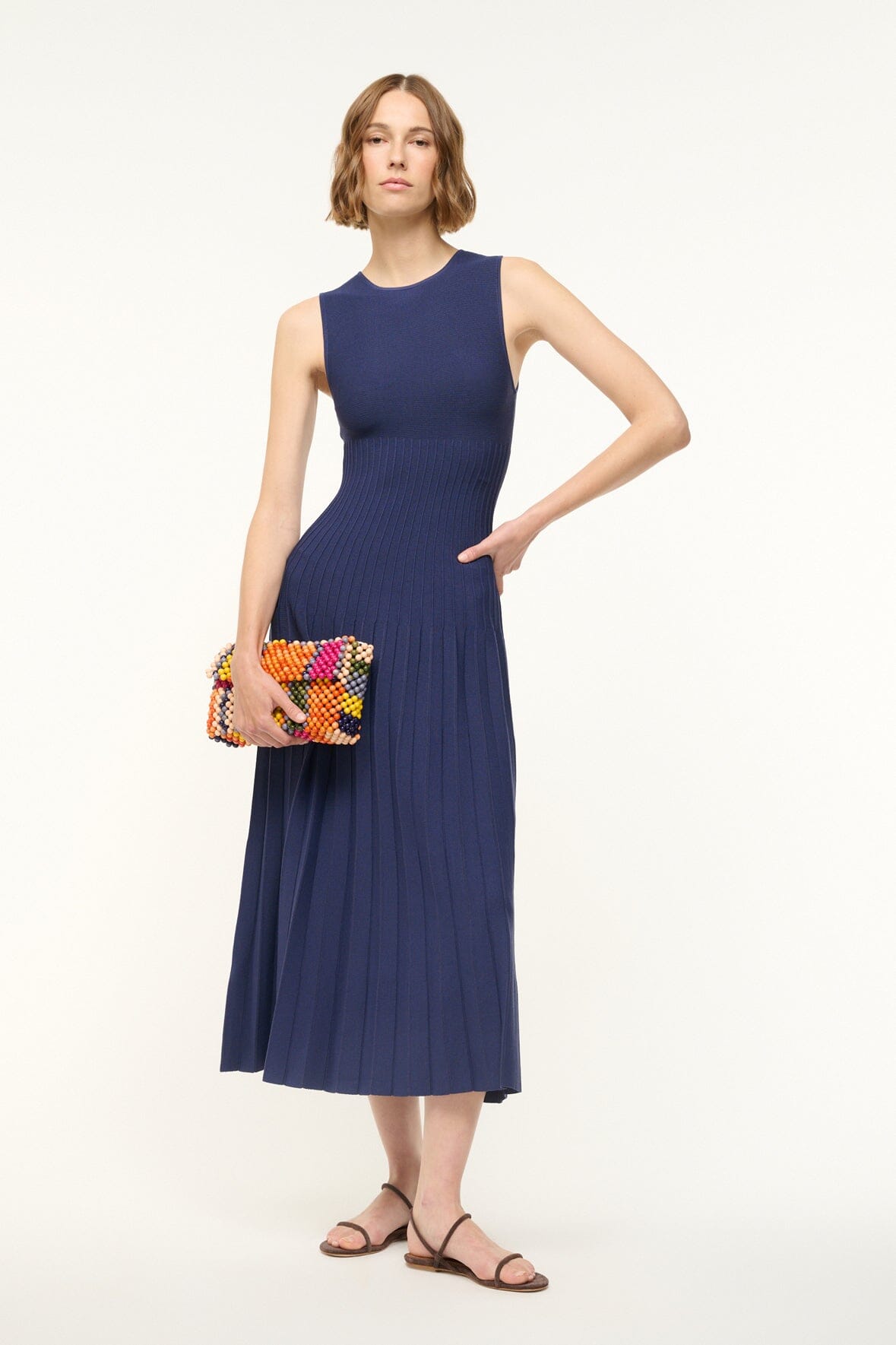 Image ELYSE DRESS | NAVY 3 of 6 and Clicking this image will trigger a zoom pop-up