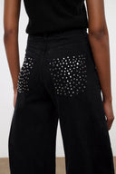 Image JACKSON STUDDED BARREL JEAN | BLACK 2 of 11