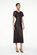 Image MARCEL SILK DRESS | EARTH 4 of 6