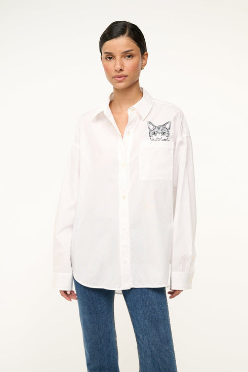 Go to CUSTOM STAUD x C.BONZ CLASSIC OVERSIZED SHIRT WHITE view 1