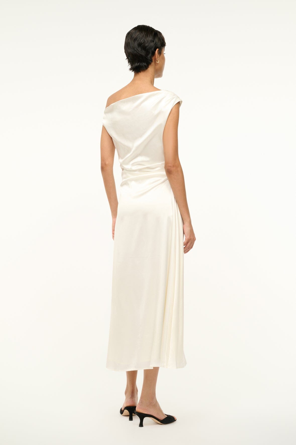 Image PHARE SILK DRESS | IVORY 4 of 6 and Clicking this image will trigger a zoom pop-up