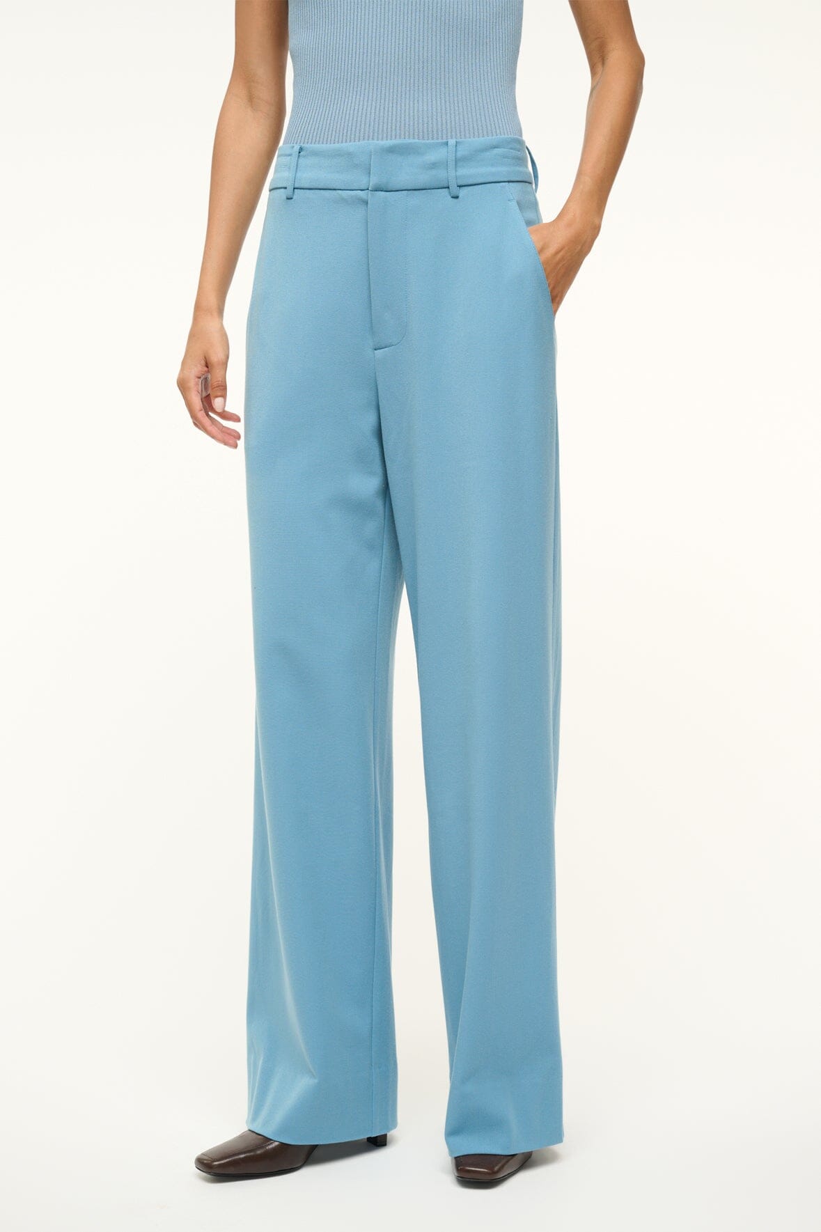 Image PRINCE SUITING PANT | SLATE BLUE 2 of 6 and Clicking this image will trigger a zoom pop-up