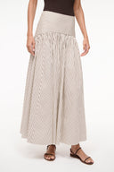 Image PROCIDA SKIRT | IVORY DARK OAK MICRO STRIPE 2 of 7