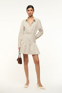 Image ROCCO MINI DRESS | IVORY DARK OAK MICRO STRIPE 4 of 5