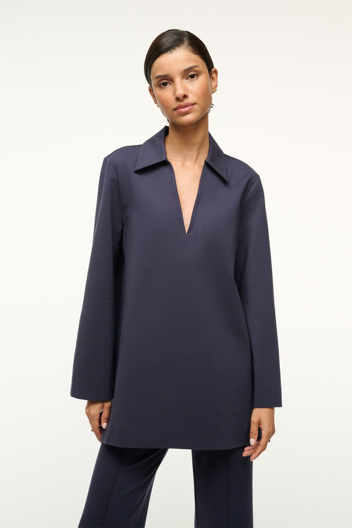 Image SUZY TUNIC | NAVY 1 of 1 and Clicking this image will trigger a zoom pop-up