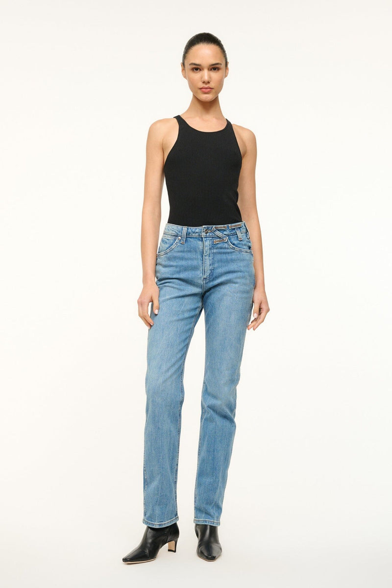 STAUD + WRANGLER THE EVERYDAY JEAN | MID BLUE