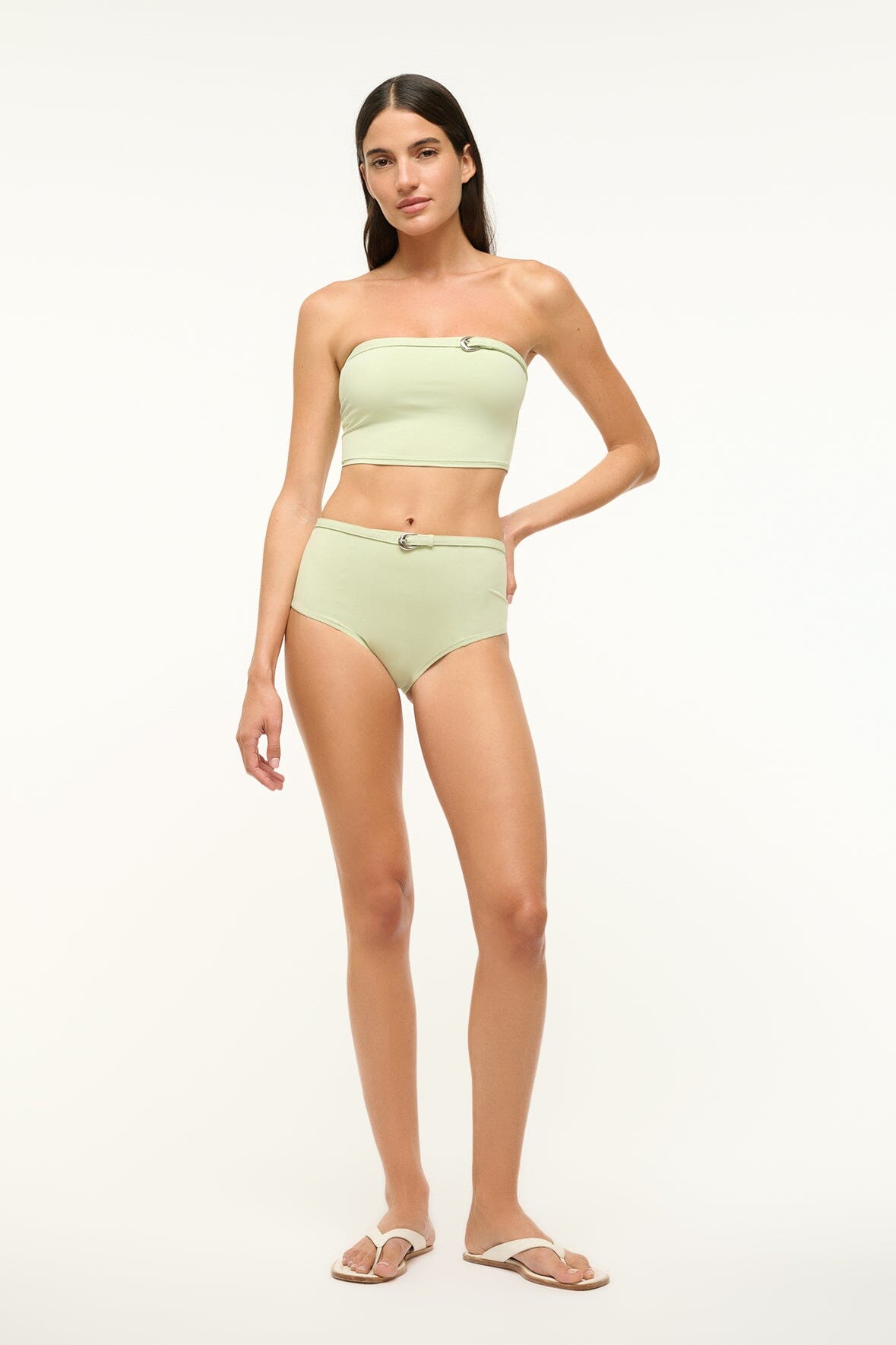BELTED WAILEA BIKINI BOTTOM PALE JADE