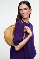 LEVI Bag cashew tan leather hobo bag with short strap