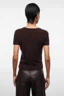 EASY CASHMERE TEE | DARK CHOCOLATE DARK CHOCOLATE / XS