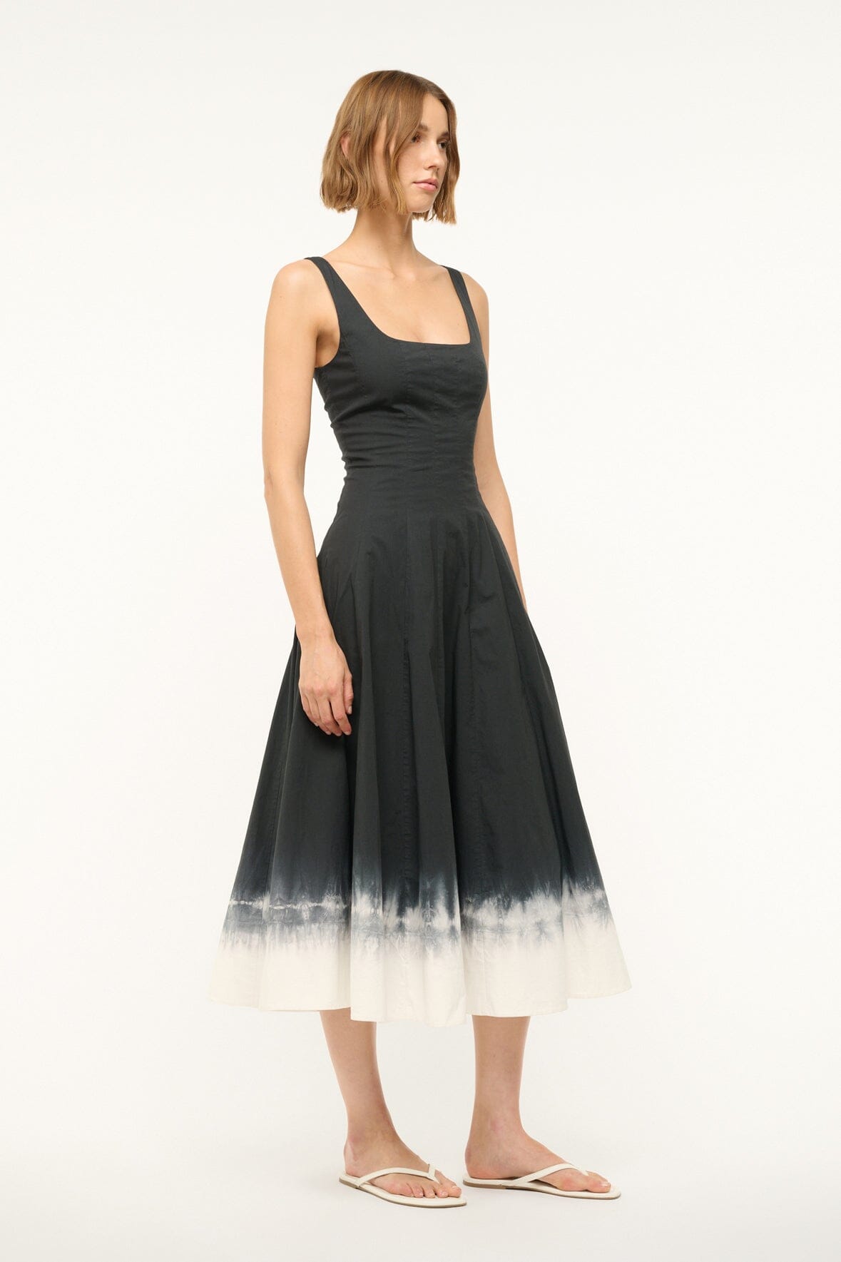 Image WELLS DRESS | ONYX TIE DYE 2 of 5 and Clicking this image will trigger a zoom pop-up