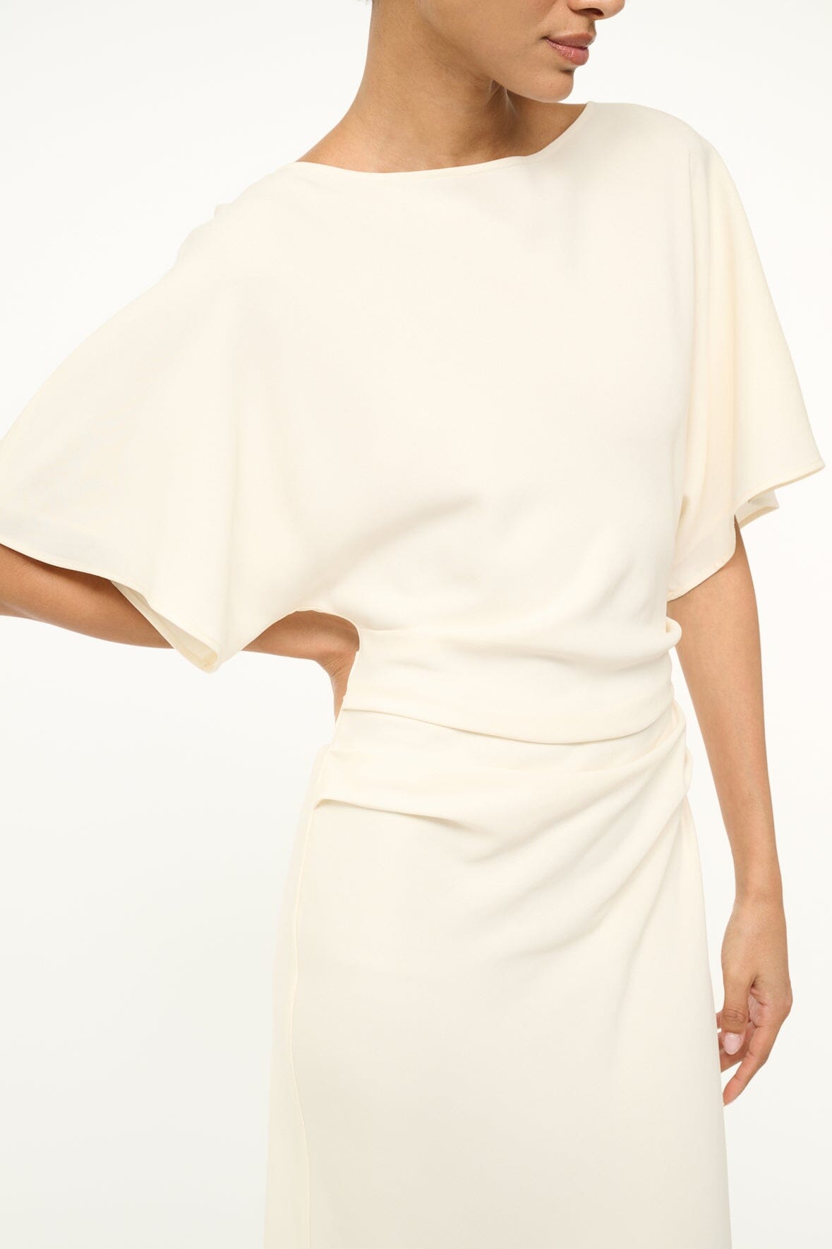 Image AMELIE MIDI DRESS | IVORY 5 of 6 and Clicking this image will trigger a zoom pop-up