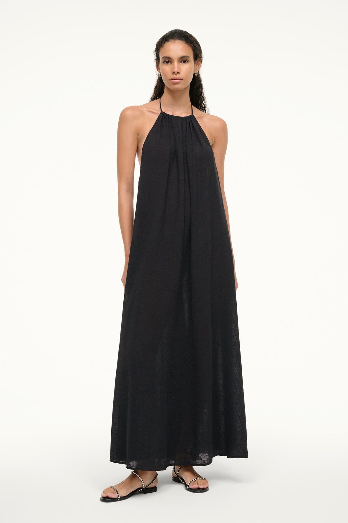 Image NIGHTSHADE MAXI COVERUP DRESS | BLACK 1 of 6 and Clicking this image will trigger a zoom pop-up