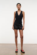 VON LINEN SHORT | BLACK BLACK / XS