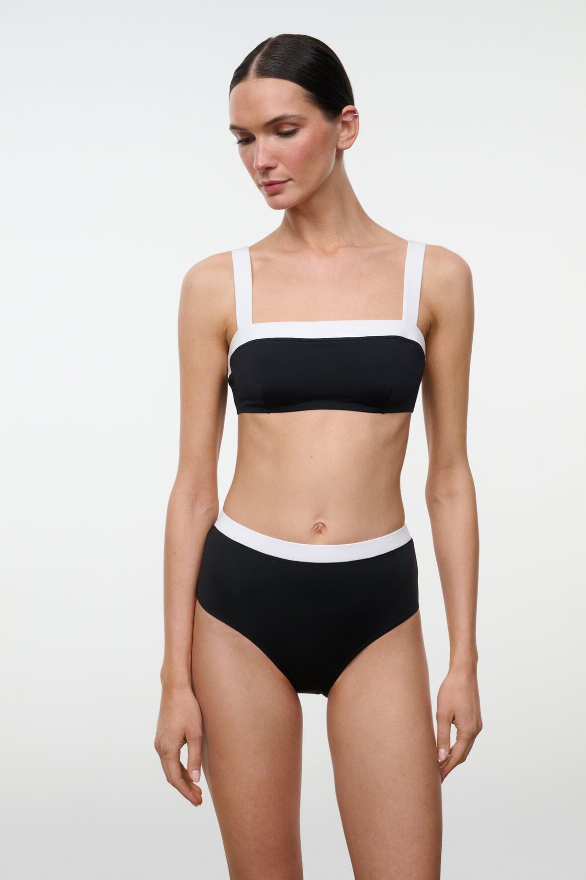 DEVON HIGH RISE BIKINI BOTTOM WHITE