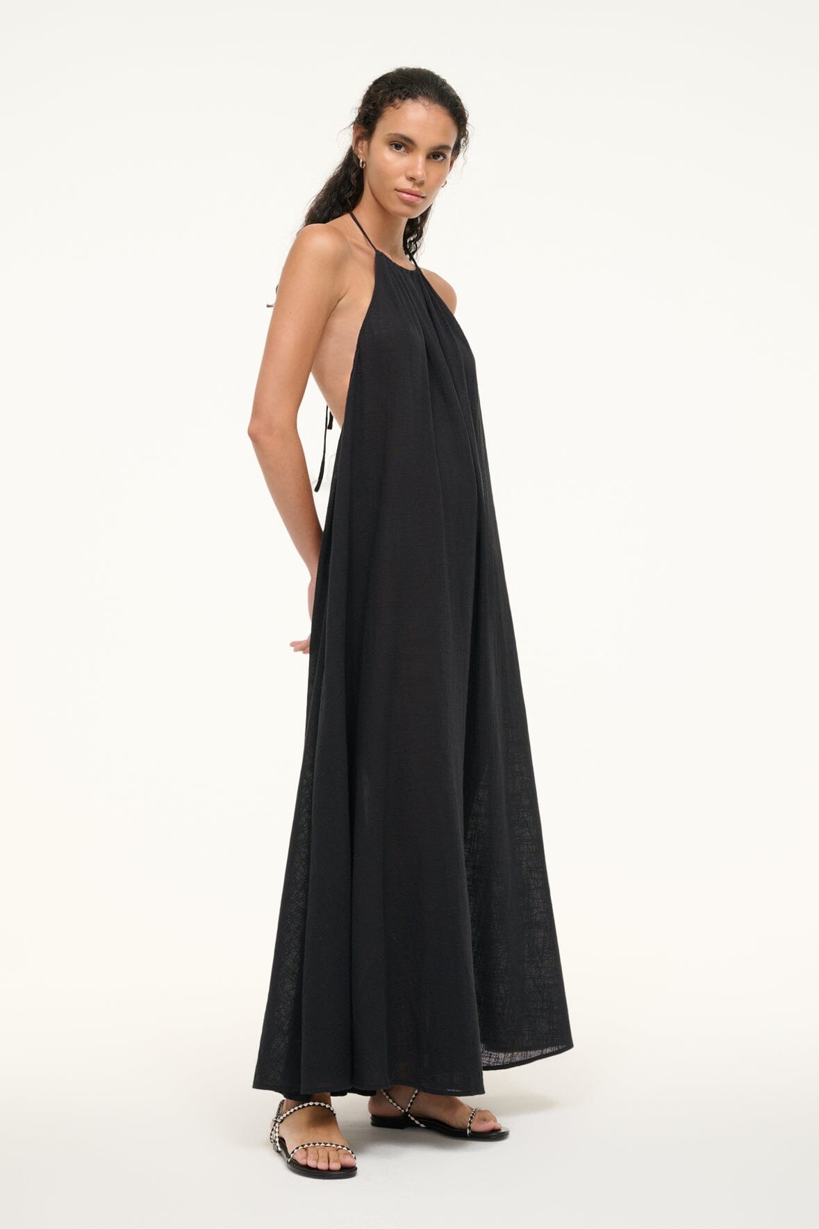 Image NIGHTSHADE MAXI COVERUP DRESS | BLACK 4 of 6 and Clicking this image will trigger a zoom pop-up