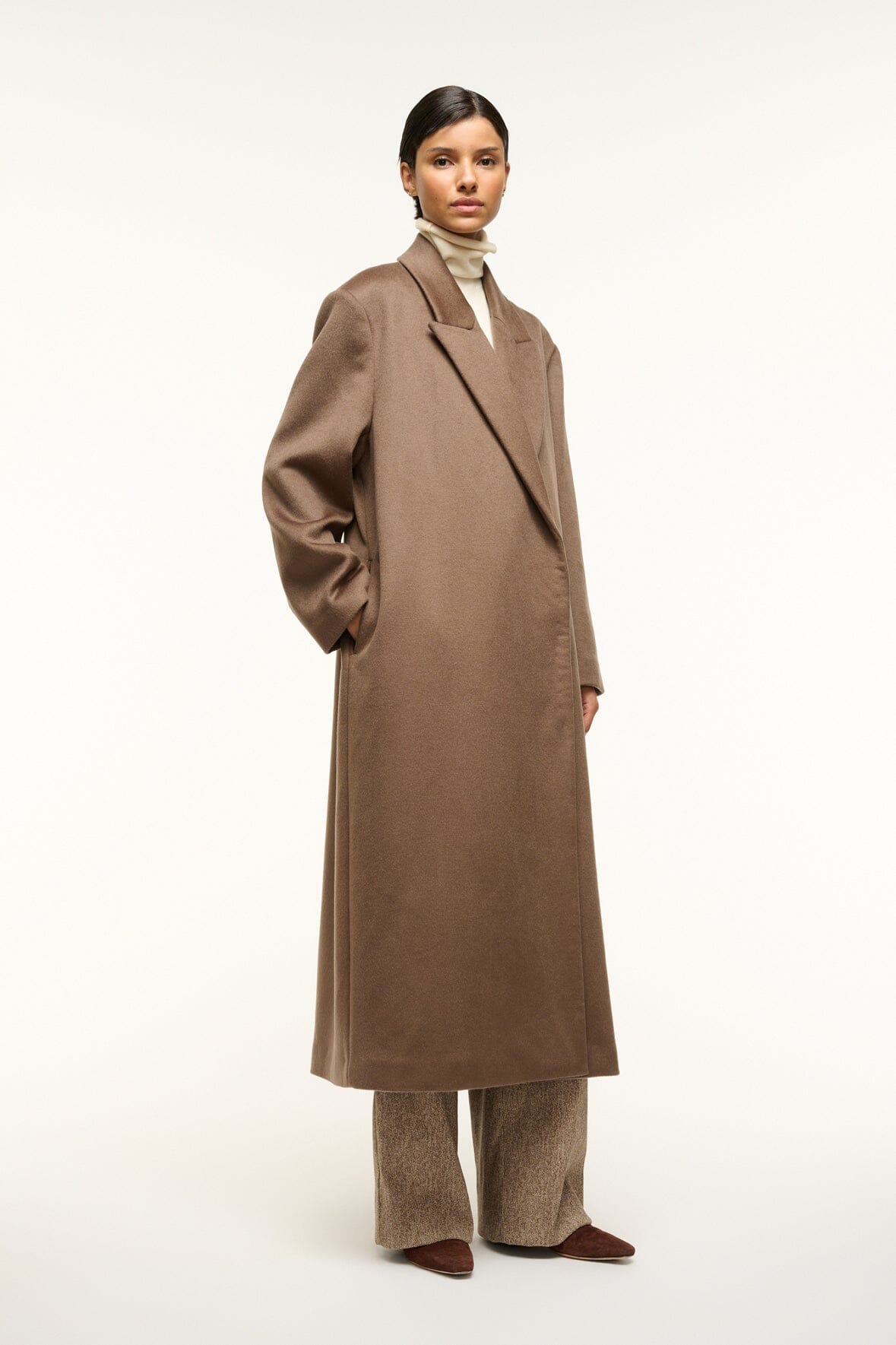 Image SERGE COAT | DEEP TAUPE 5 of 8 and Clicking this image will trigger a zoom pop-up