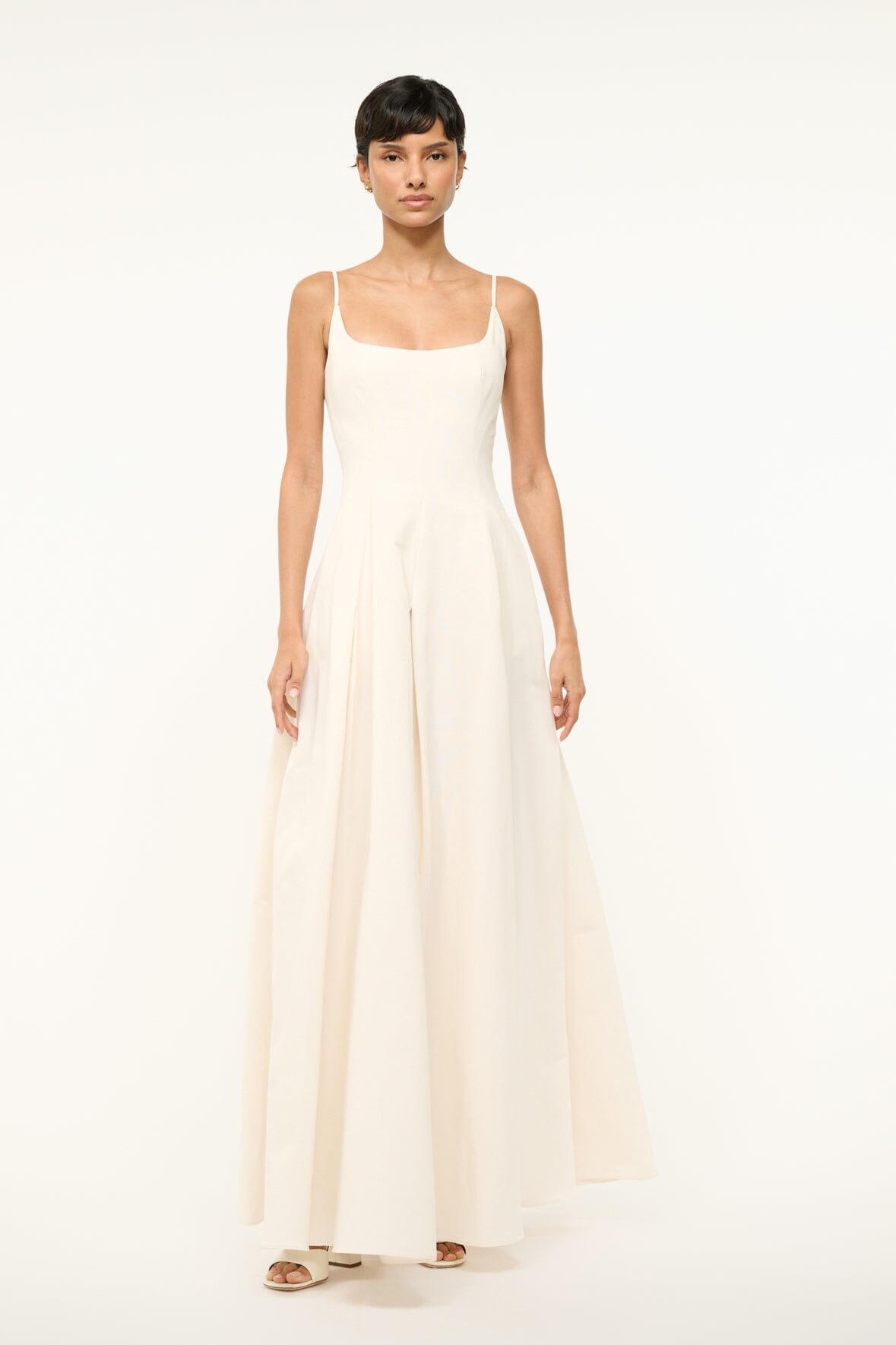 Image JOY MAXI DRESS | IVORY 3 of 6 and Clicking this image will trigger a zoom pop-up