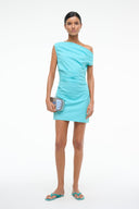Image PHARE MINI DRESS | TEAL 1 of 4
