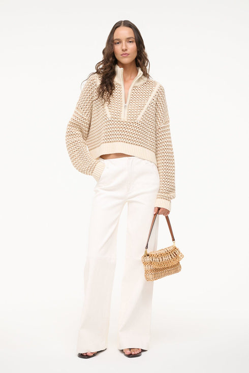 Go to CROPPED HAMPTON SWEATER BREEZE CREME view 1