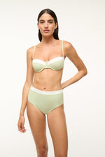 DEVON HIGH RISE BIKINI BOTTOM | PALE JADE WHITE