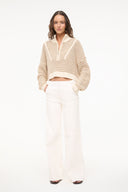 Image CROPPED HAMPTON SWEATER | BREEZE CREME 3 of 7