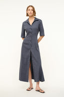 Image JOAN LINEN DRESS | CHAMBRAY 2 of 7