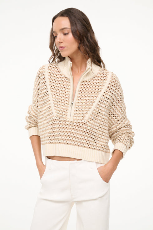 Go to CROPPED HAMPTON SWEATER BREEZE CREME view 2