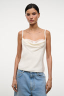EVANGELINE SILK TOP | IVORY IVORY / 4
