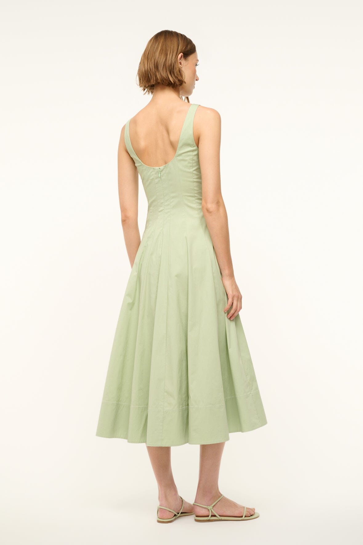 Image WELLS DRESS | PALE JADE 3 of 6 and Clicking this image will trigger a zoom pop-up