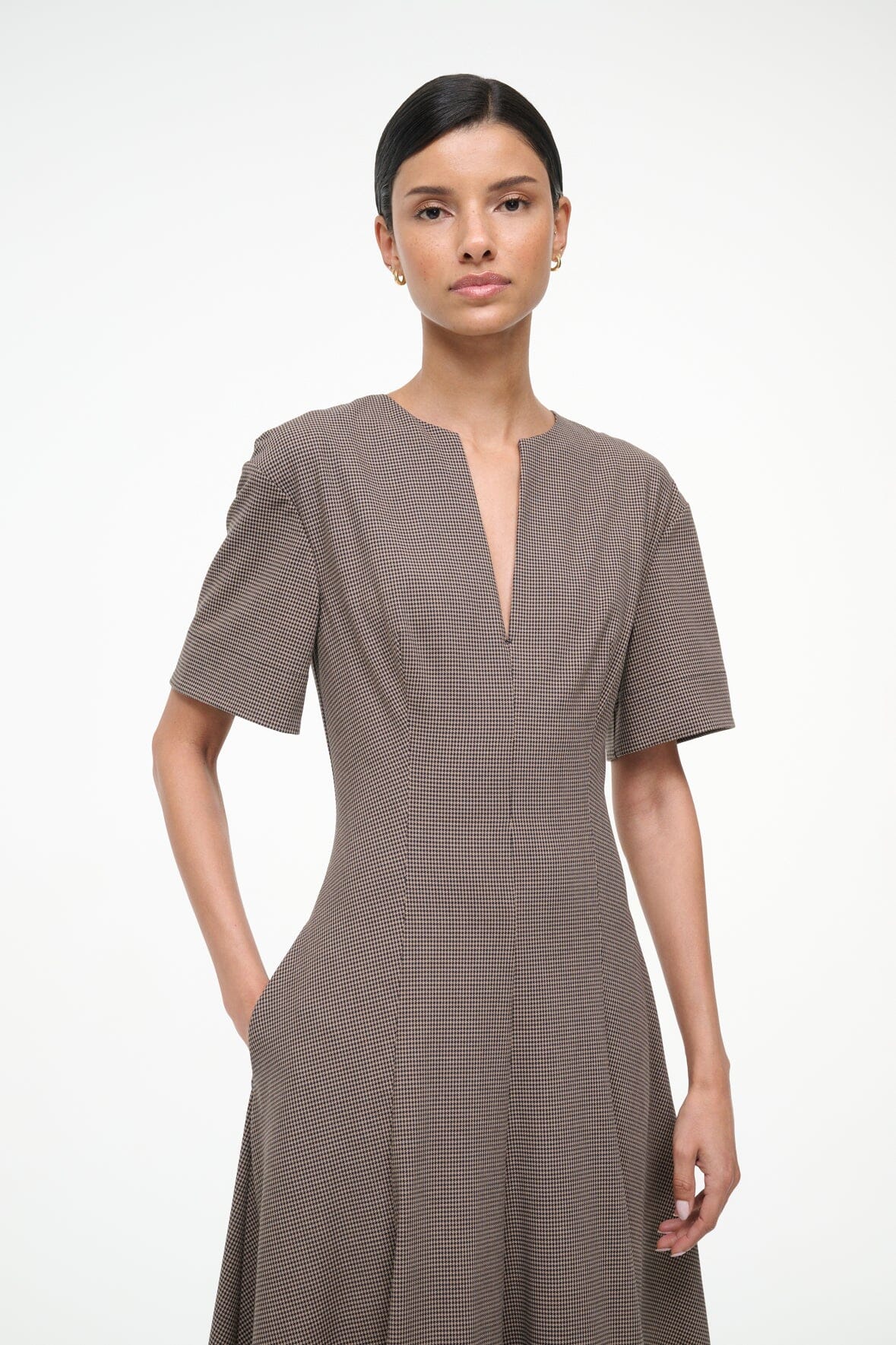 Image FRANCES DRESS | HOUNDSTOOTH 7 of 9 and Clicking this image will trigger a zoom pop-up