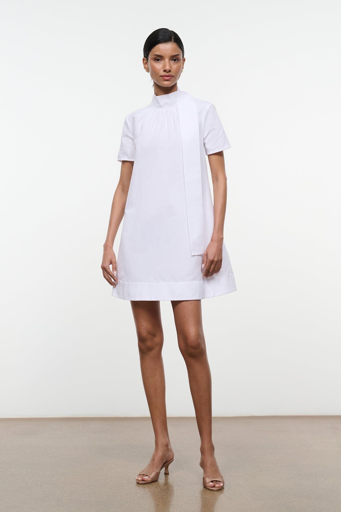 staud white short dress STAUD, Joy Mini Dress in Ivory, Size 8