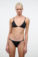 ALEXIS TRIANGLE TOP | BLACK BLACK / XS