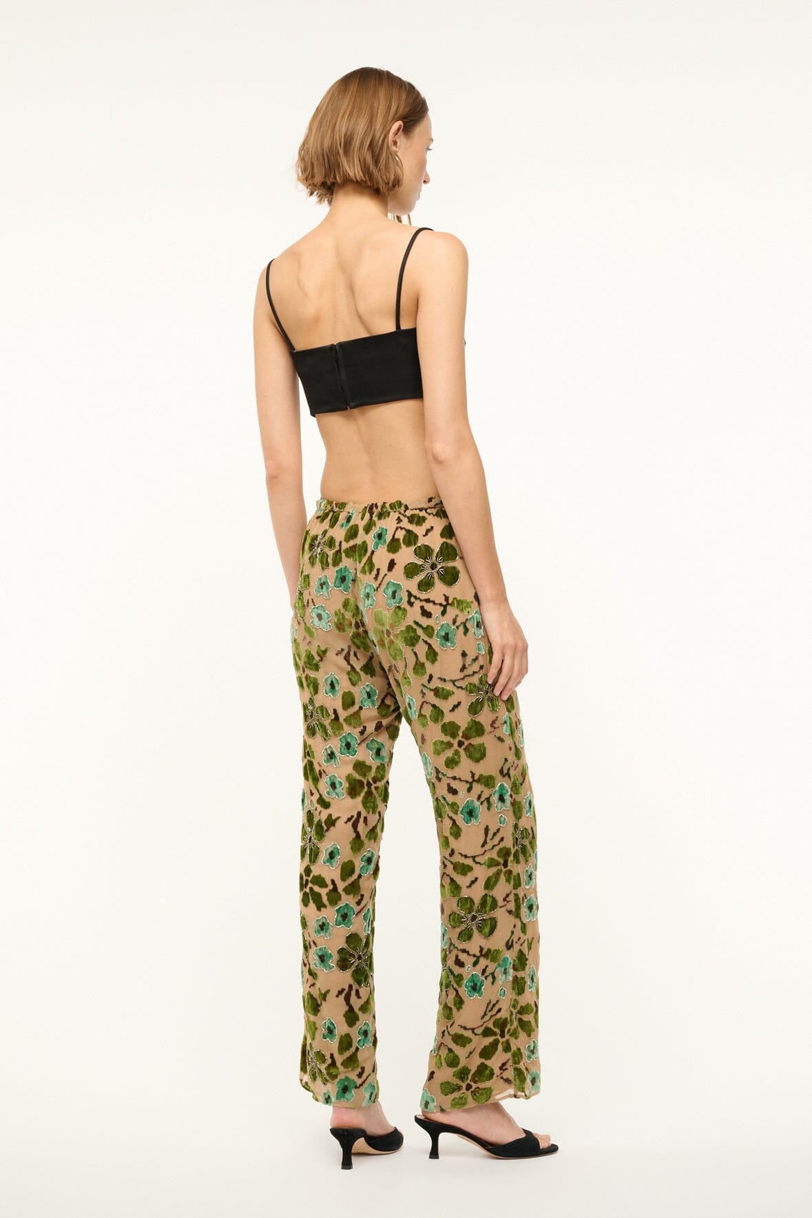 Image AVOLA PANT | MOSS FLORAL TAPESTRY 3 of 4 and Clicking this image will trigger a zoom pop-up