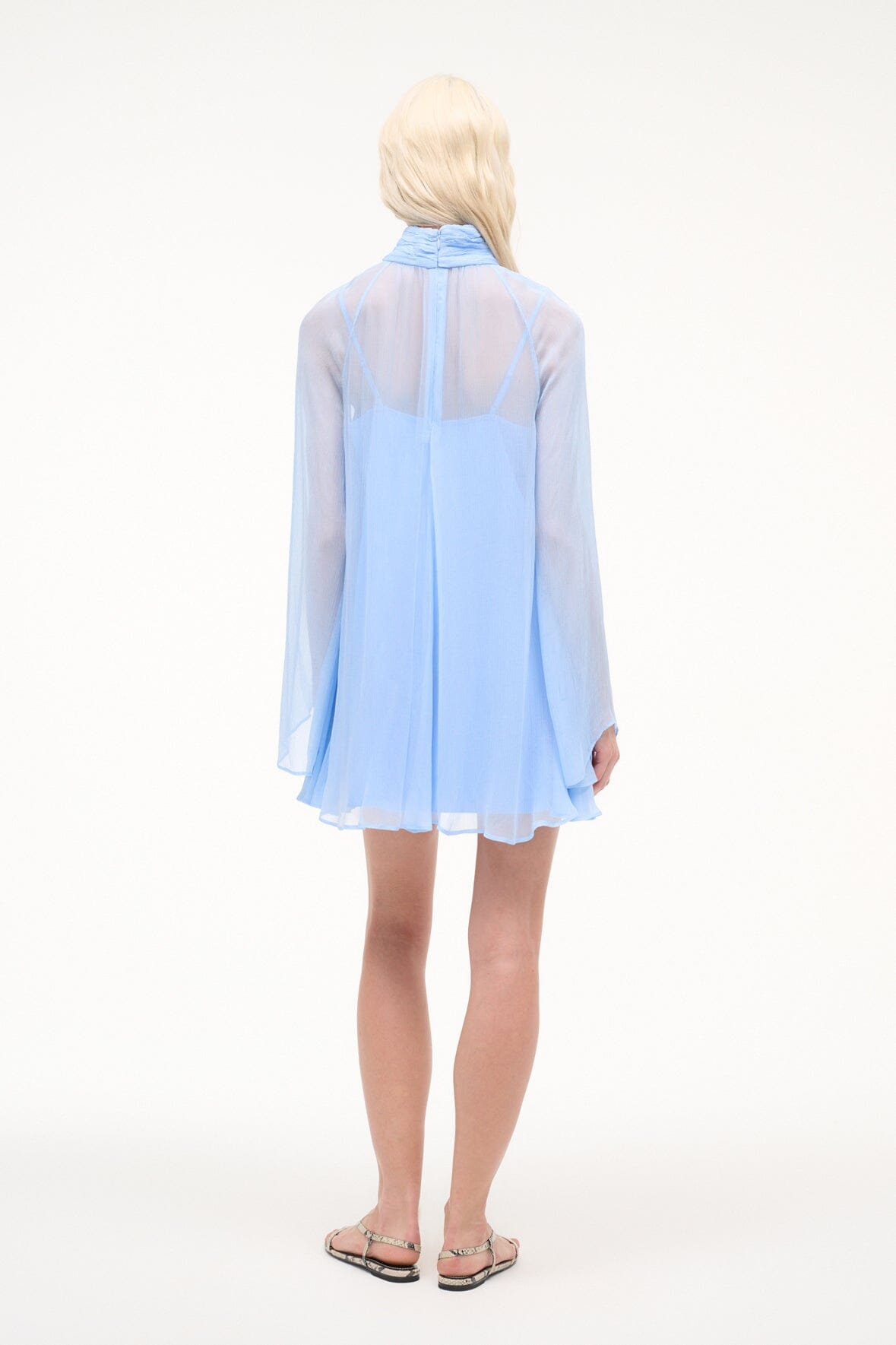 staud esther chiffon mini dress Staud Esther Mini Dress Syrah