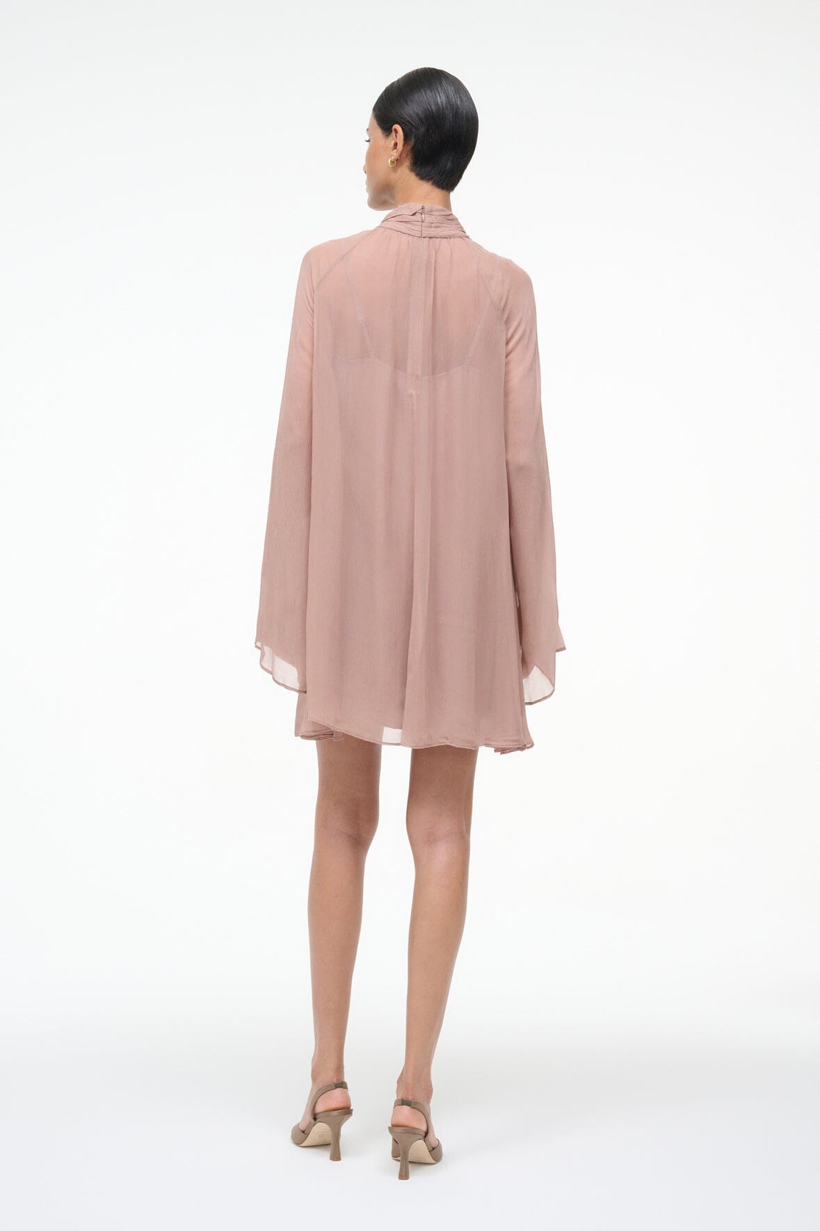 Image ESTHER MINI DRESS | TAUPE 3 of 5 and Clicking this image will trigger a zoom pop-up