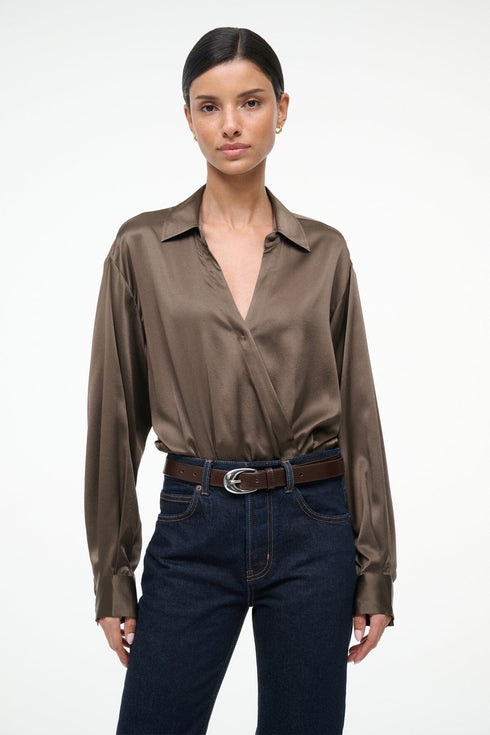 Go to EVE SILK BODYSUIT TAUPE view 1