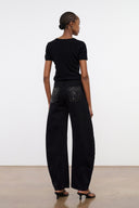 Image JACKSON STUDDED BARREL JEAN | BLACK 1 of 11