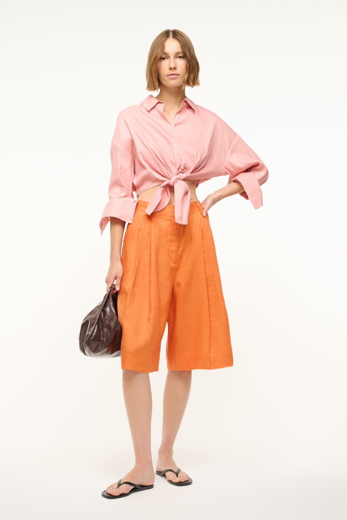 Image LISA LINEN TOP | FADED BLUSH 7 of 8 and Clicking this image will trigger a zoom pop-up