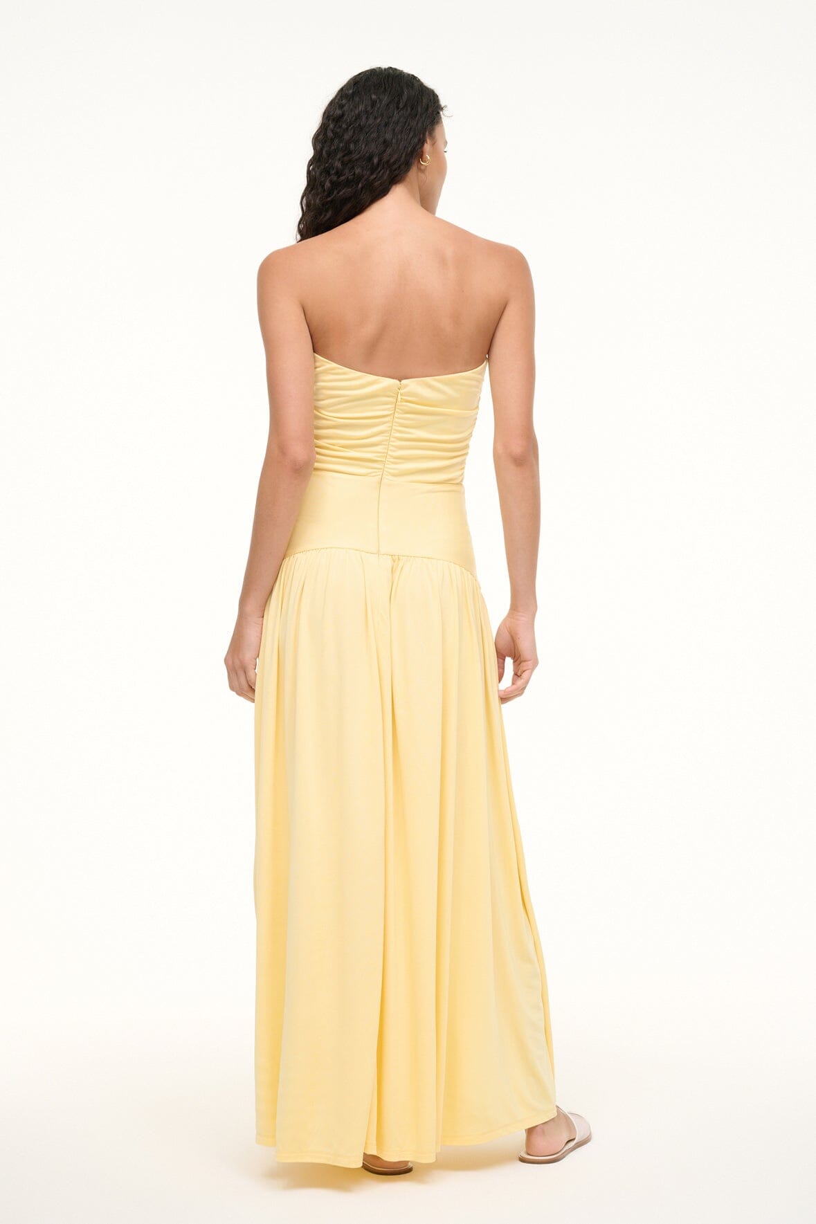 Image MARIANA DRESS | PALE HONEY 3 of 5 and Clicking this image will trigger a zoom pop-up