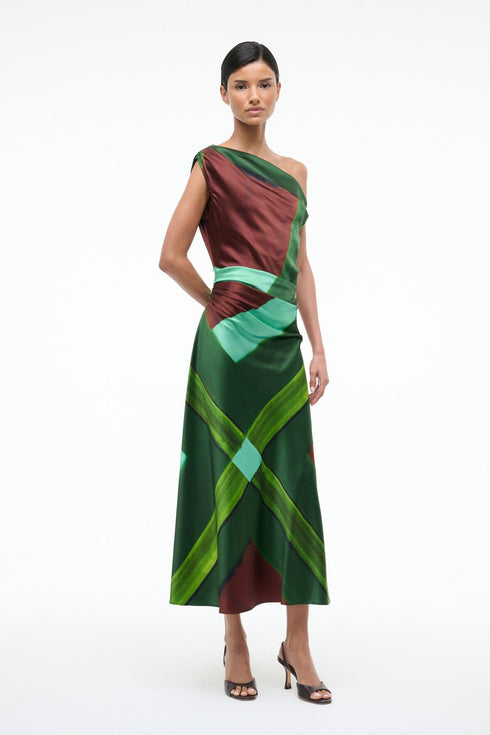 Go to PHARE SILK DRESS EMERALD PRISM view 2