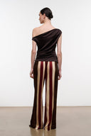 STROLL SILK PANT | CAFFE STRIPE