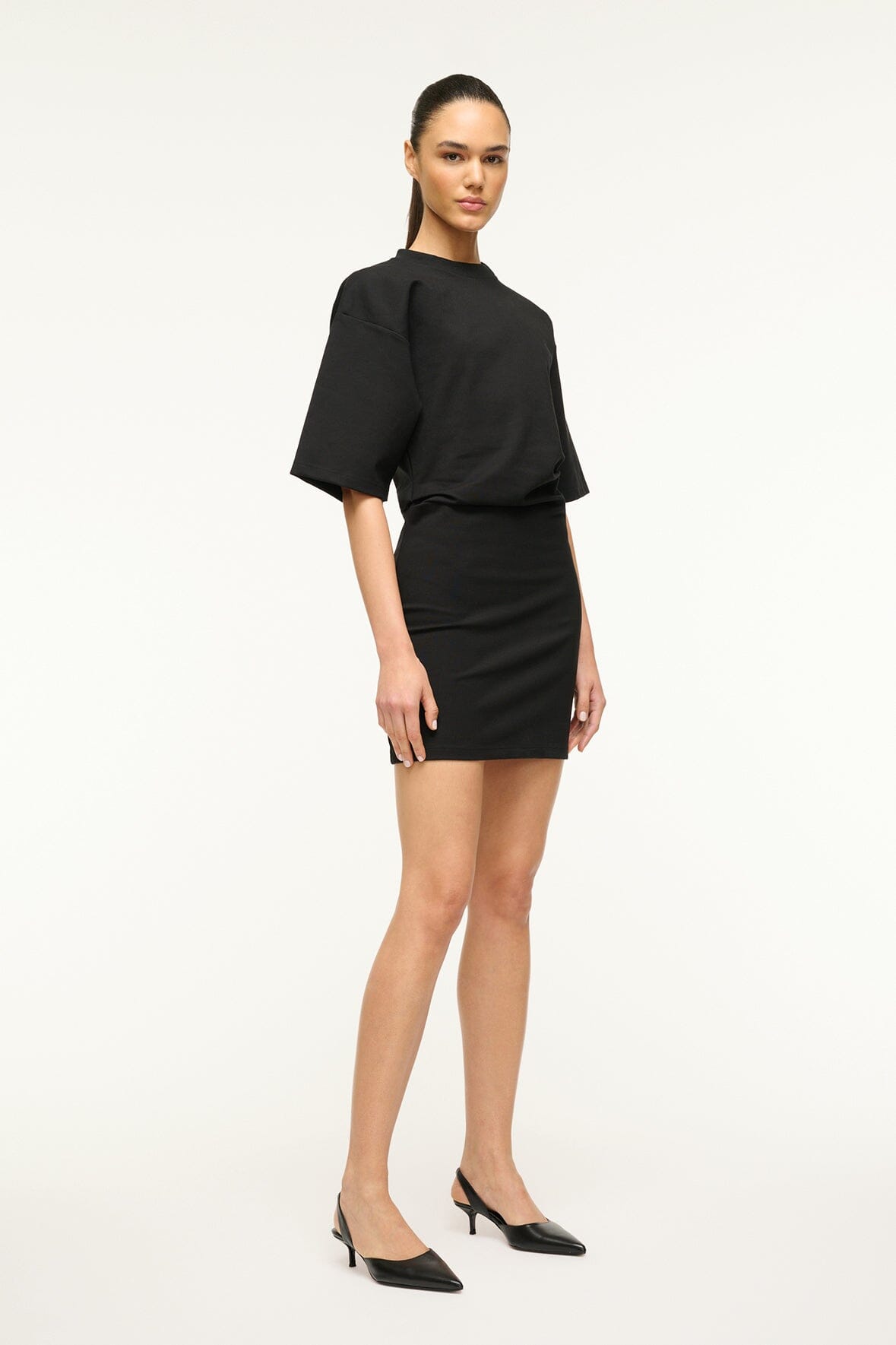 Image TRUMAN MINI DRESS | BLACK 2 of 4 and Clicking this image will trigger a zoom pop-up