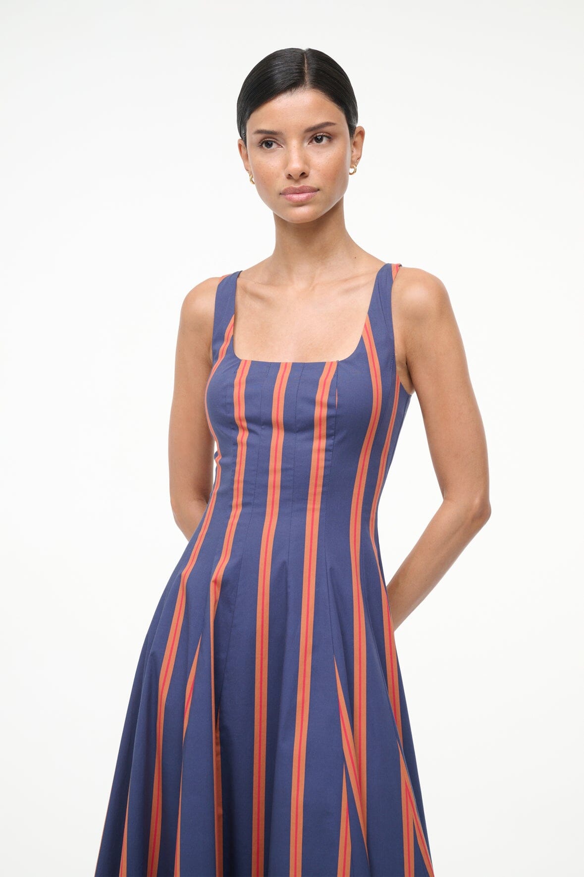 STAUD WELLS DRESS RAILROAD STRIPE STAUD WELLS DRESS RAILROAD STRIPE